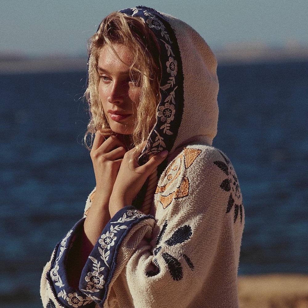 Free People Shoreline Cotton Terry Hooded Pullover Swearshirt. New without tags - Picture 8 of 16